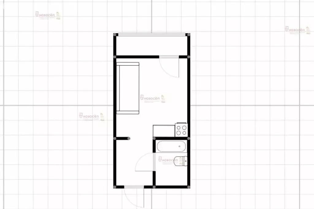 Квартира-студия: Екатеринбург, Рощинская улица, 29 (21.9 м) - Фото 1