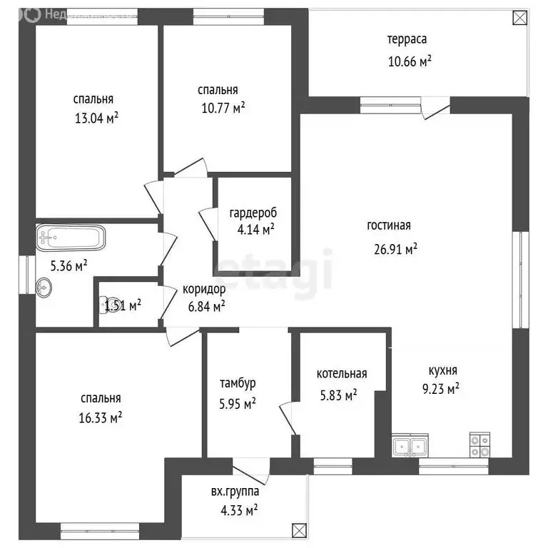 Дом в село Новое Барятино, 11-й Гранатовый переулок (136 м) - Фото 1
