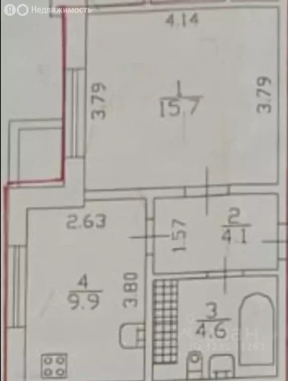 1-комнатная квартира: Санкт-Петербург, улица Коммуны, 50 (34.3 м) - Фото 2