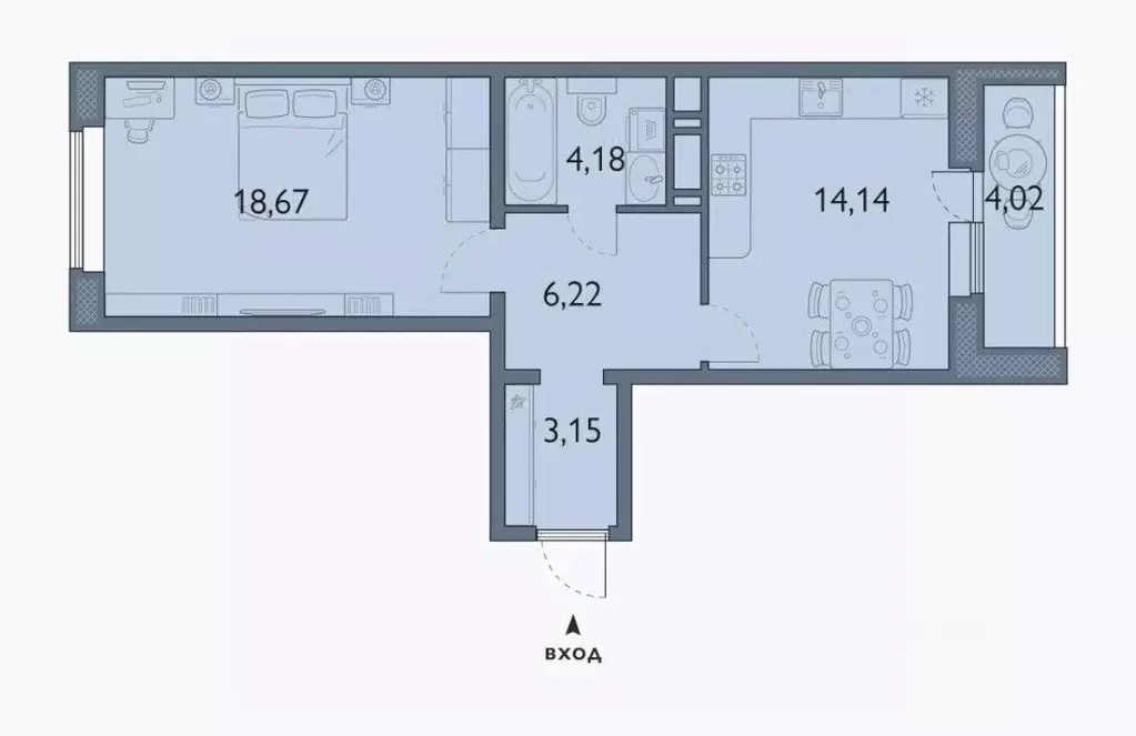 1-к кв. Брянская область, Брянск просп. Станке Димитрова, 67к7 (48.37 ... - Фото 1
