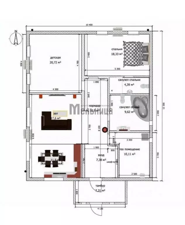 Дом в Волгоградская область, Городищенское городское поселение, Луч ... - Фото 2