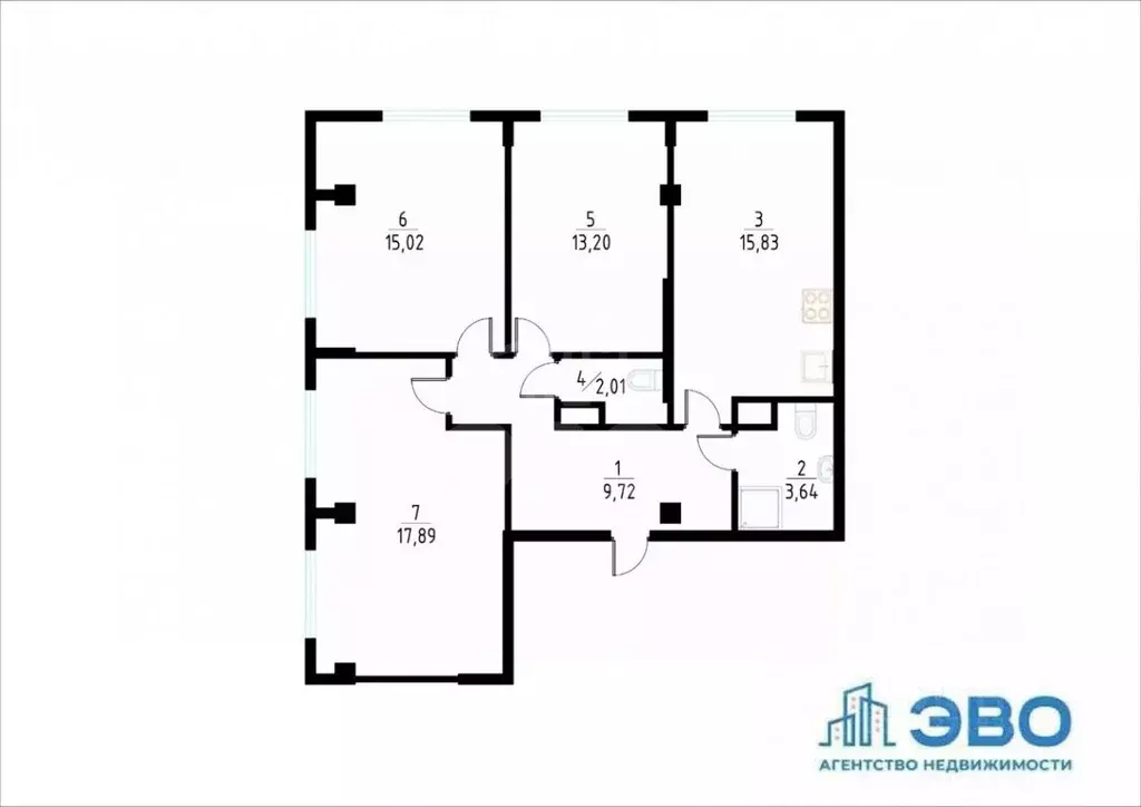 3-к кв. Ленинградская область, Мурино Всеволожский район, ул. Шоссе в ... - Фото 2