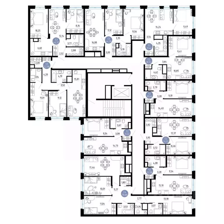 2-к кв. Рязанская область, Рязань 9-10-й кв-л,  (46.32 м) - Фото 1