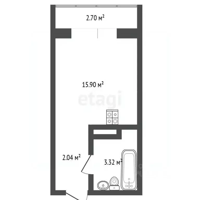 Студия Тюменская область, Тюмень Интернациональная ул., 199к4 (15.9 м) - Фото 1