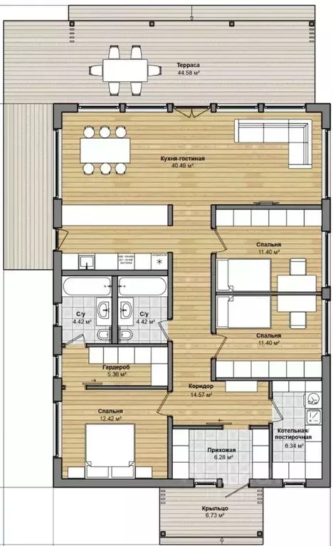 Дом в Ленинградская область, Всеволожск Алексеевский просп., 262 (160 ... - Фото 1