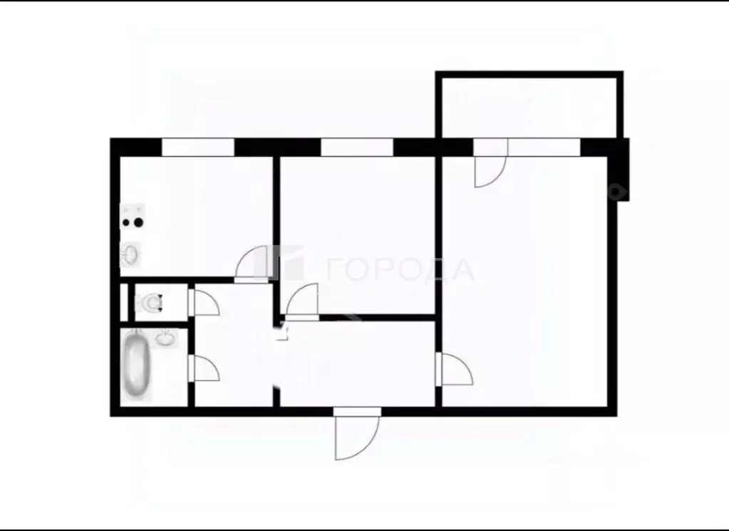 2-к кв. Новосибирская область, Новосибирск Спортивная ул., 9/2 (55.8 ... - Фото 2