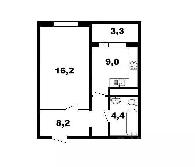 1-к кв. Москва ул. Брусилова, 39к1 (38.5 м) - Фото 2