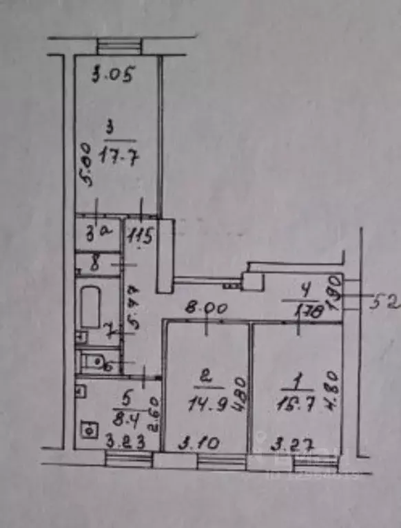 3-к кв. Москва Онежская ул., 9/4кА (83.4 м) - Фото 2