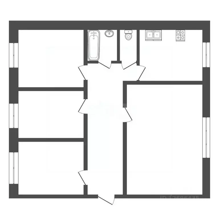Комната Москва ул. Михайлова, 26 (18.7 м) - Фото 1