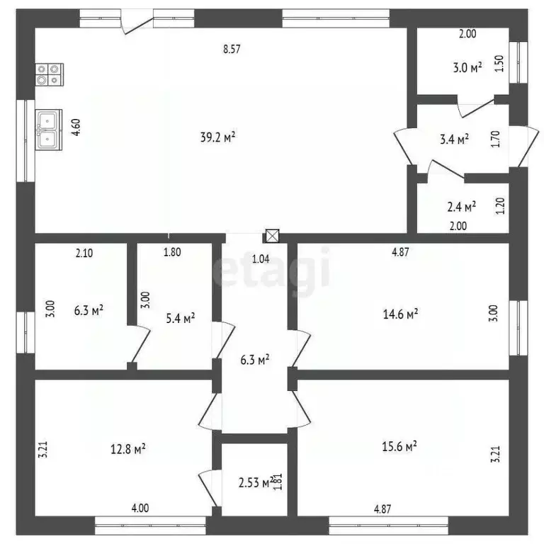 Дом в Крым, Феодосия Колос СПК, ул. Береговая (126 м) - Фото 1