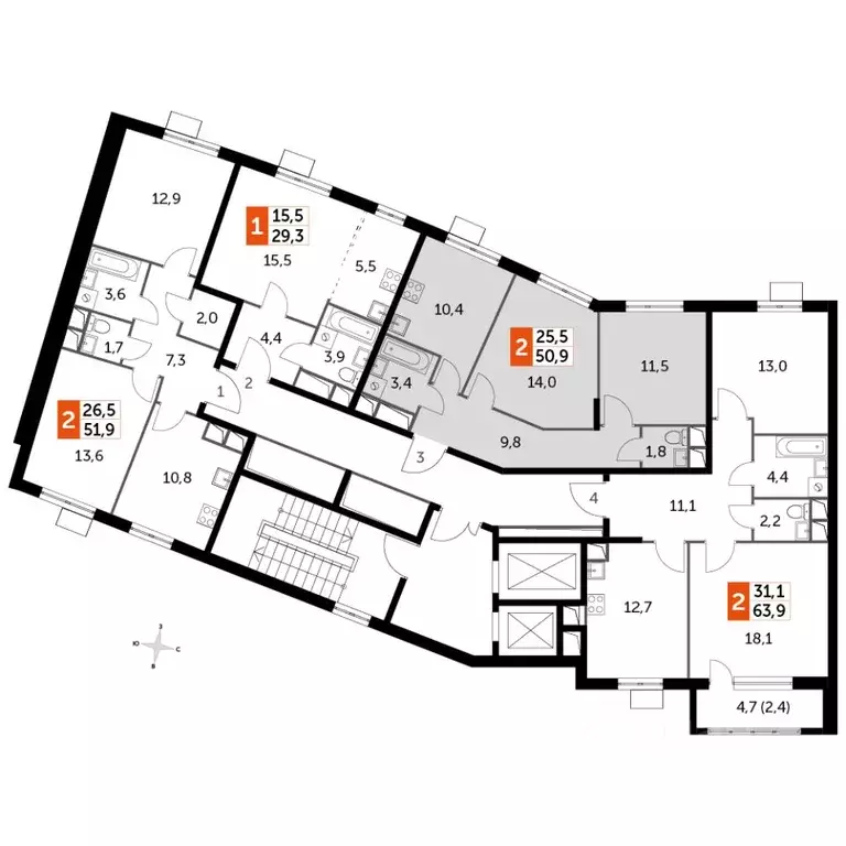 2-к кв. Московская область, Ленинский городской округ, пос. Развилка ... - Фото 2