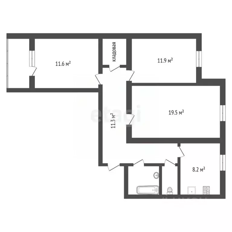 3-к кв. Воронежская область, Воронеж ул. Войкова, 17 (68.4 м) - Фото 1