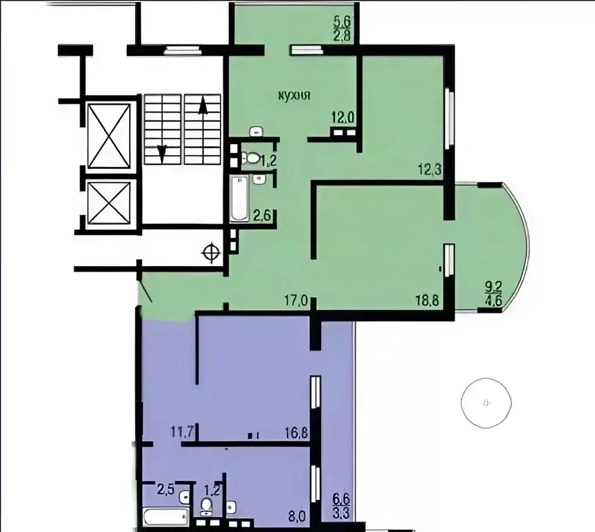 4-к кв. Красноярский край, Красноярск ул. Толстого, 67А (104.2 м) - Фото 1
