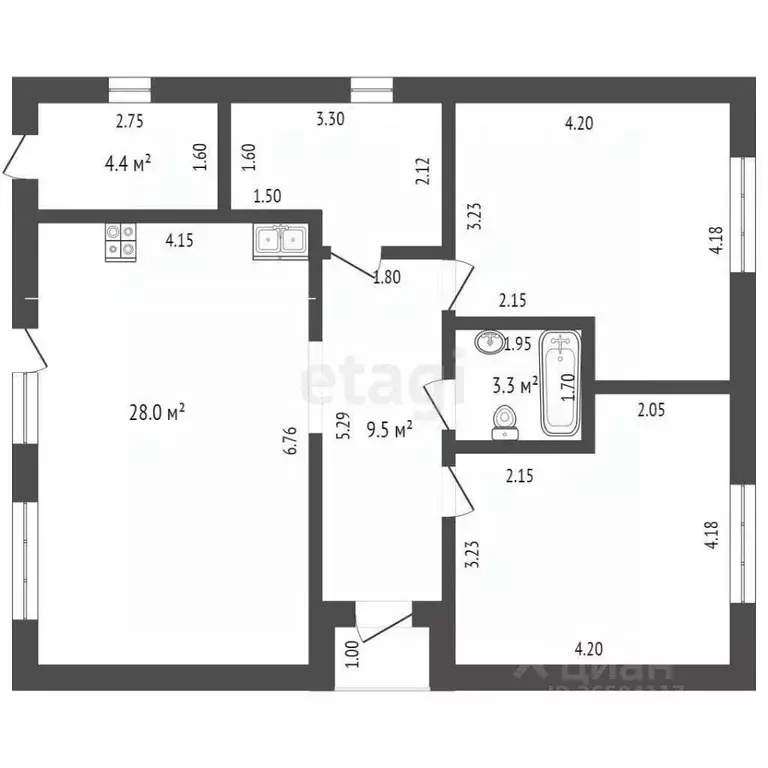 Дом в Севастополь Скалистый-89 СНТ, 117 (100 м) - Фото 1