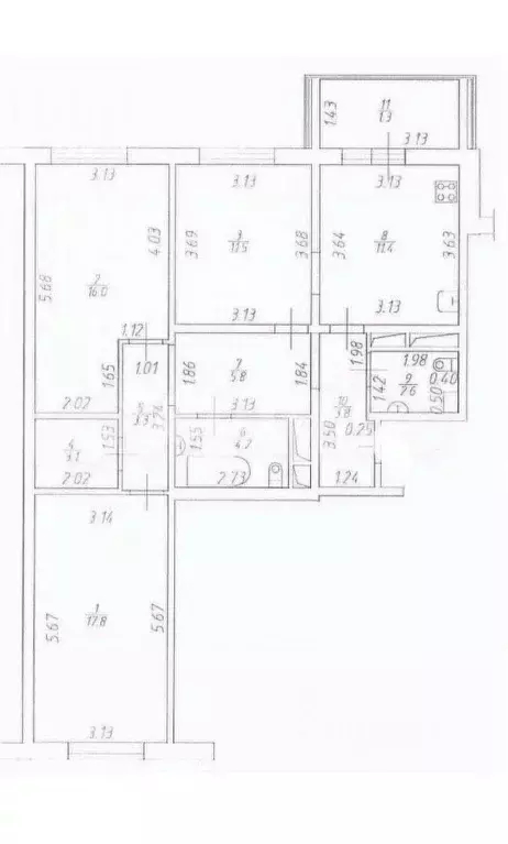 3-к кв. Татарстан, Казань ул. Генерала Махмута Гареева, 9/1 (80.3 м) - Фото 2