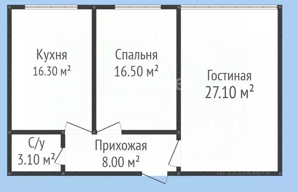 2-к кв. Дагестан, Каспийск ул. Магомедали Магомеджановa, 18к5 (69.0 м) - Фото 2