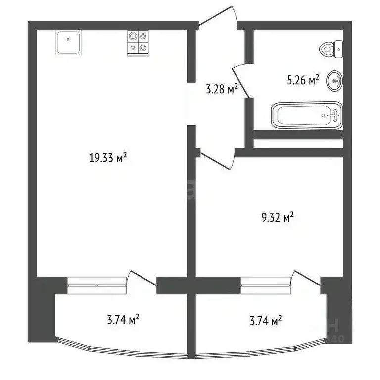 1-к кв. Тюменская область, Тюмень ул. Павла Шарова, 27 (40.0 м) - Фото 2