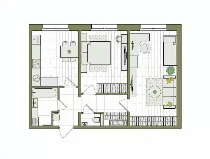 2-к кв. Кировская область, Киров ул. Чистопрудненская, 13А (59.2 м) - Фото 0