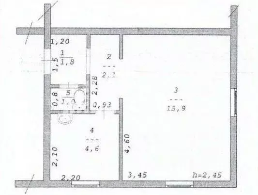 1-к кв. Ханты-Мансийский АО, Ханты-Мансийск ул. Гагарина, 87 (25.4 м) - Фото 1