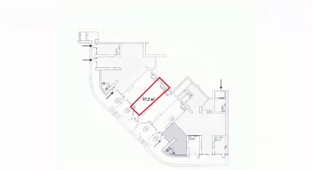 Торговая площадь в Москва Ярцевская ул., 27к1 (37 м) - Фото 1