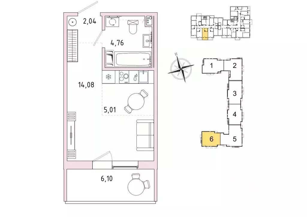 1-к кв. Ленинградская область, Гатчина Въезд мкр,  (27.72 м) - Фото 1