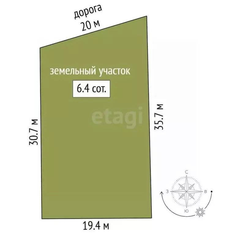 Участок в Крым, Симферополь ул. 13-я Коллективных Садов (6.37 сот.) - Фото 1