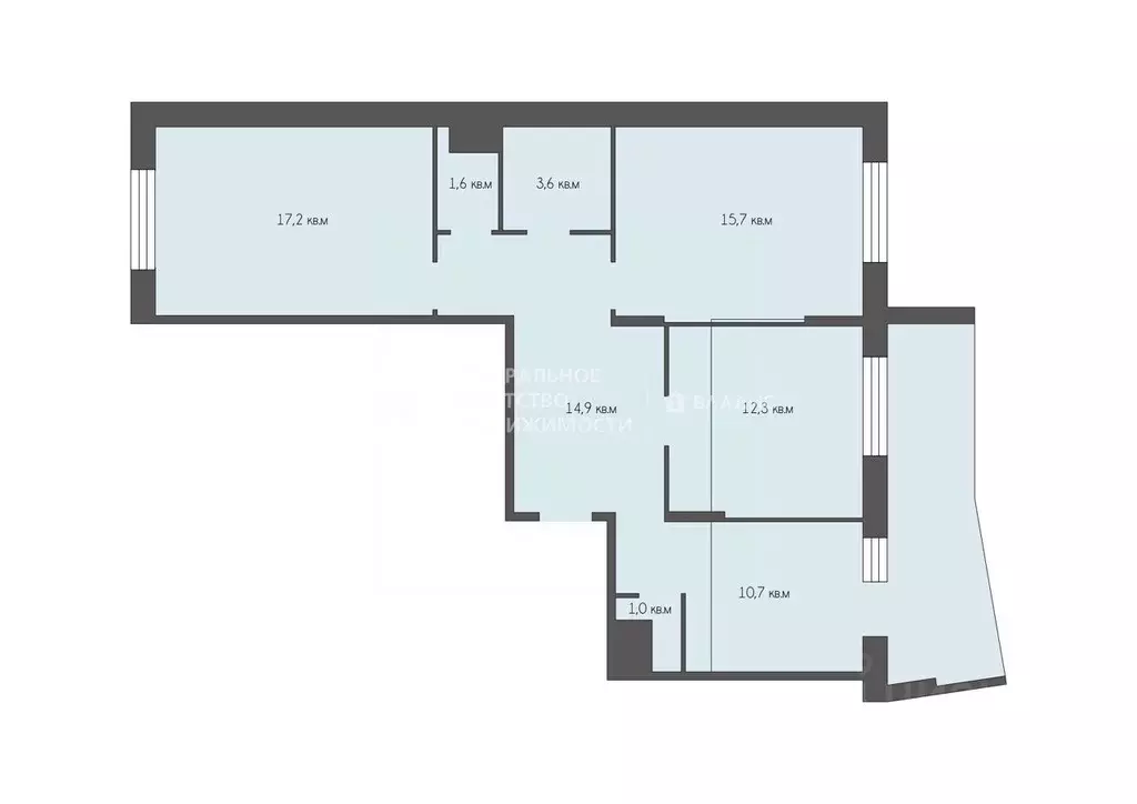 3-к кв. Рязанская область, Рязань проезд Окский, 3 (77.0 м) - Фото 2