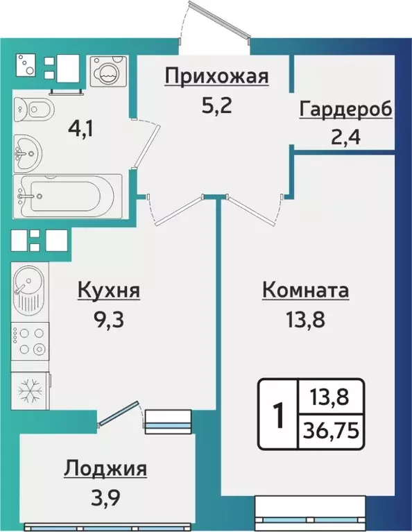 1-к кв. Удмуртия, Ижевск ул. 40 лет Победы, 121 (36.8 м) - Фото 0