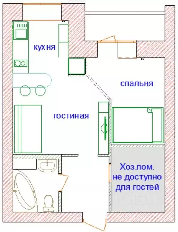 1-к кв. Вологодская область, Череповец просп. Шекснинский, 6 (41.0 м) - Фото 1