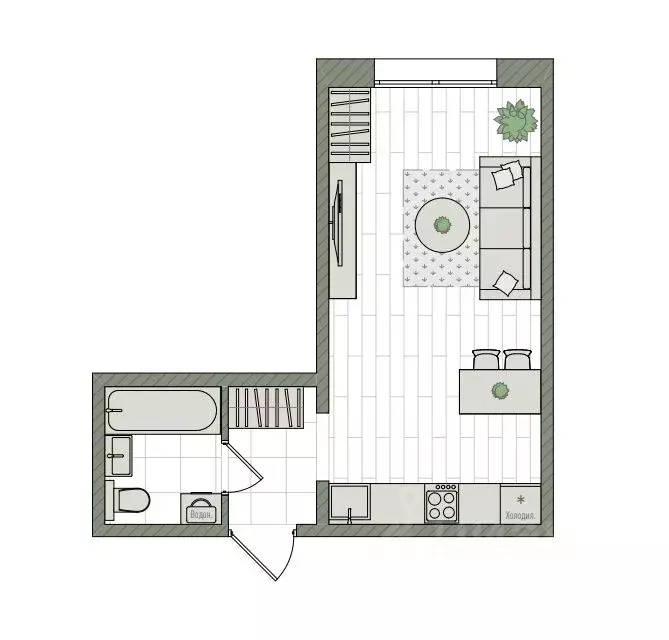 Студия Кировская область, Киров бул. Прибрежный, 6 (26.4 м) - Фото 1