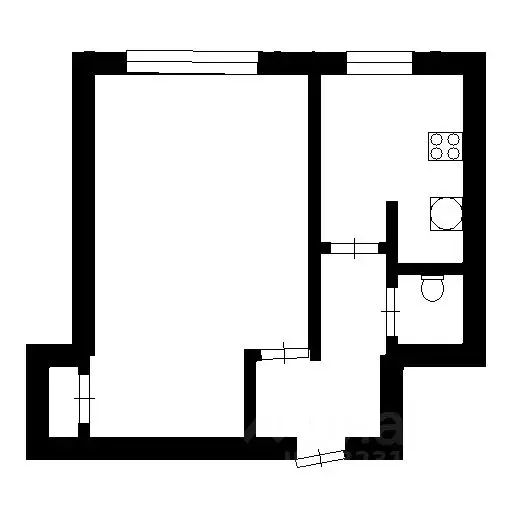 1-к кв. Чувашия, Новочебоксарск Западный жилрайон, Юраково мкр, ул. ... - Фото 2