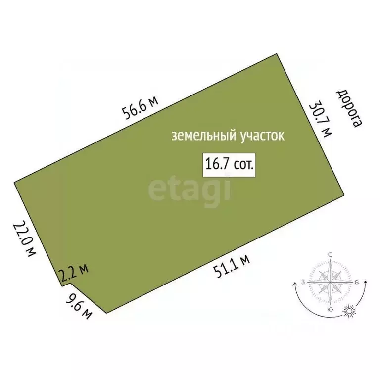 Участок в Тюменская область, Тюменский район, с. Мичурино  (16.72 ... - Фото 1