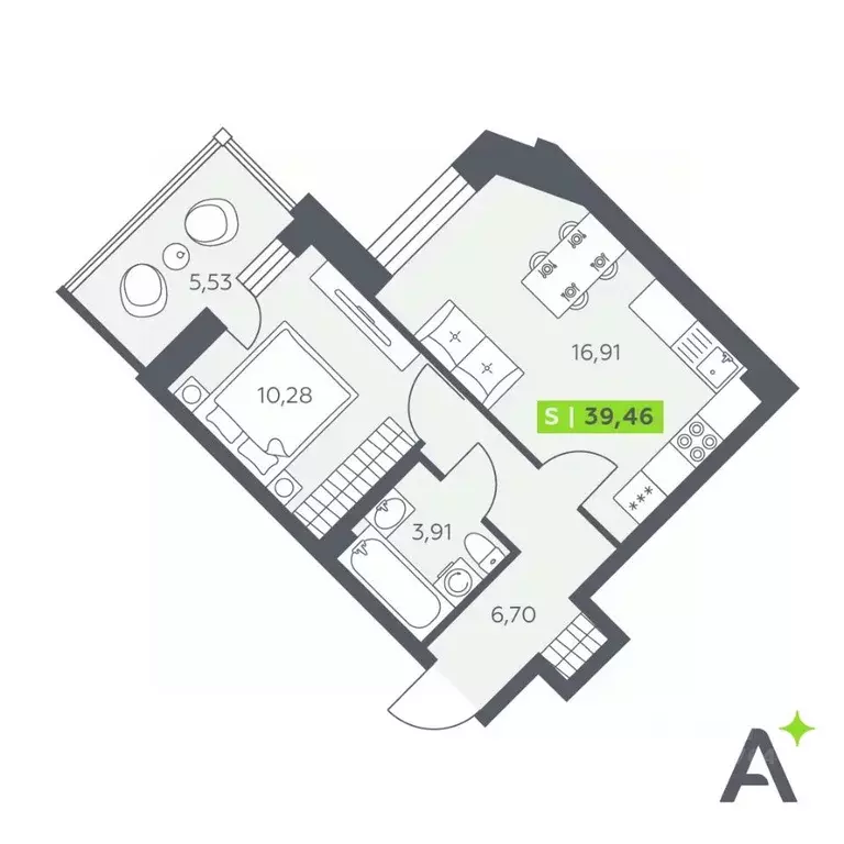 1-к кв. Ленинградская область, Всеволожский район, Заневское городское ... - Фото 1