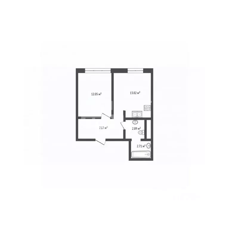 1-к кв. Ханты-Мансийский АО, Сургут Высоковольтная ул., 6/1 (37.8 м) - Фото 2