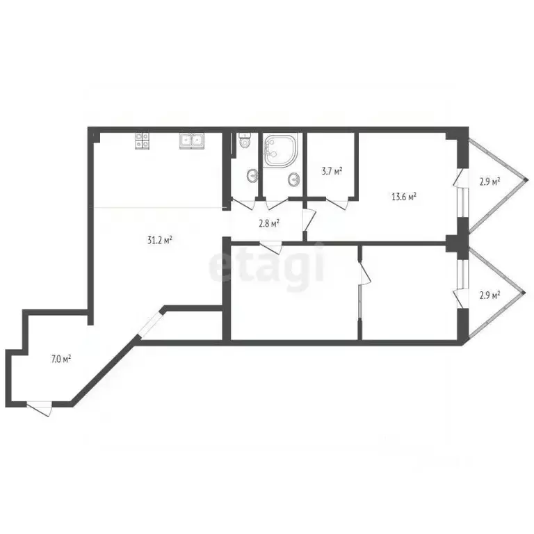 3-к кв. Московская область, Химки Зеленая ул., 6к1 (87.0 м) - Фото 1