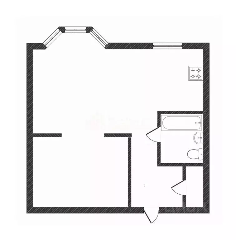 1-к кв. Ямало-Ненецкий АО, Новый Уренгой Надымская ул., 5 (39.7 м) - Фото 1