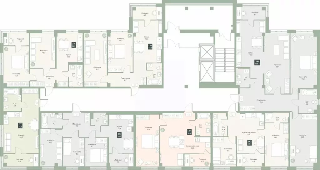 2-к кв. Курганская область, Курган Заозерный жилрайон, 6А мкр, ул. ... - Фото 2