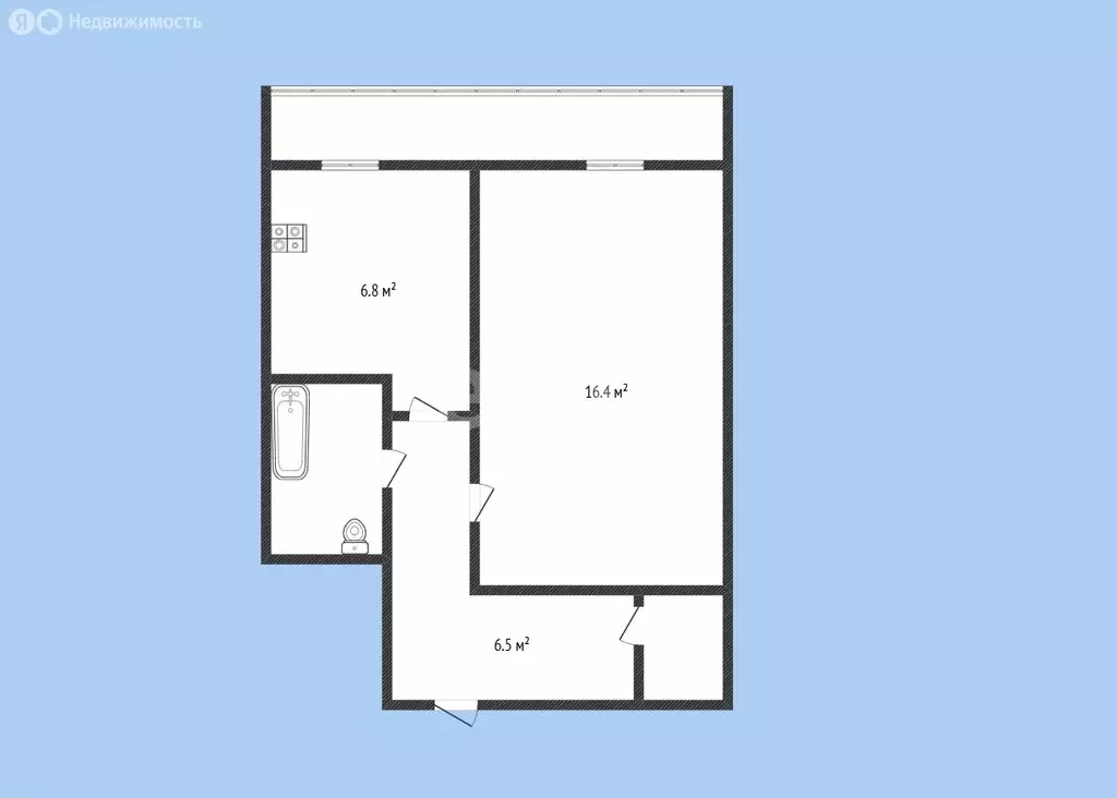 1-комнатная квартира: Черкесск, Кавказская улица, 40 (33.3 м) - Фото 1