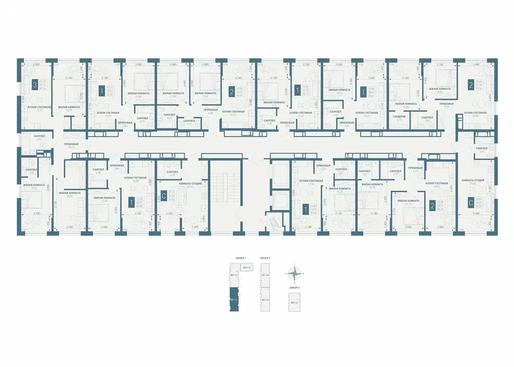 Квартира-студия: Краснодар, посёлок Берёзовый, микрорайон ... - Фото 2