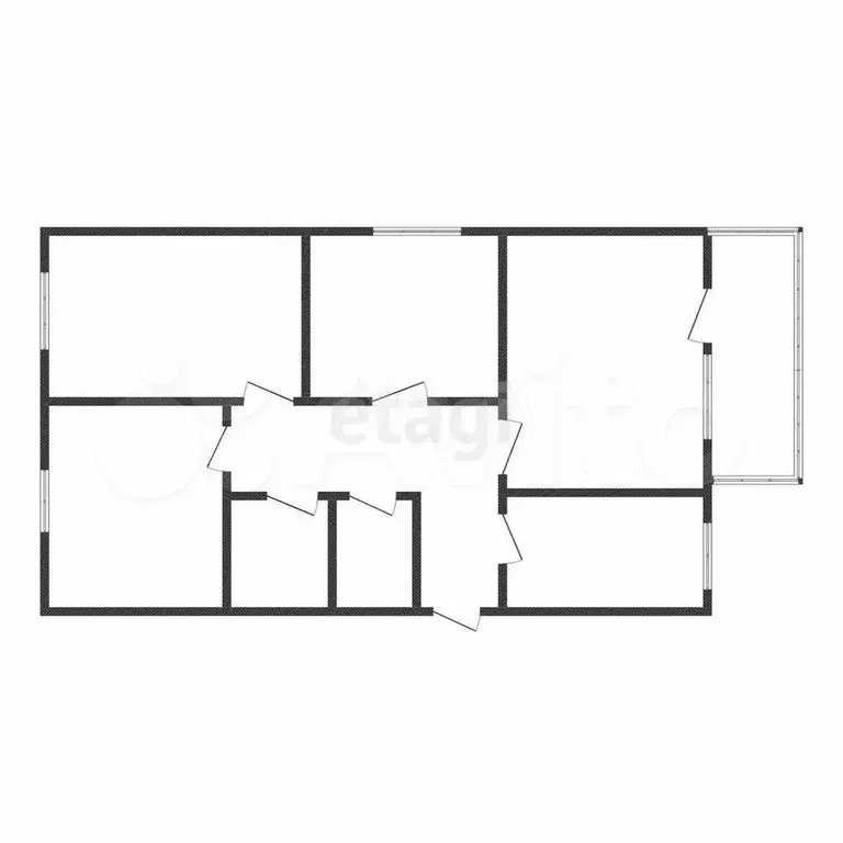 4-к. квартира, 56,9 м, 5/5 эт. - Фото 0