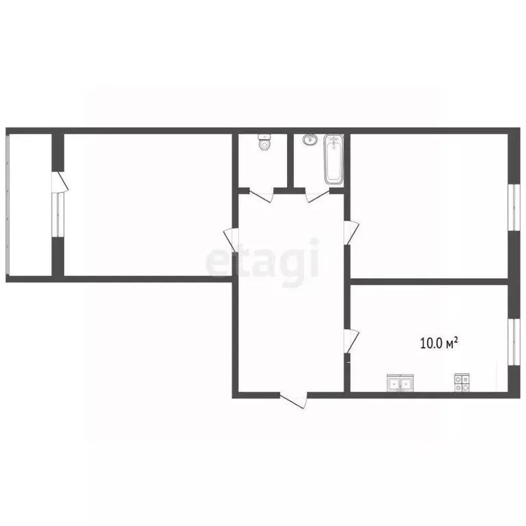 2-к кв. Забайкальский край, Чита ул. Кочеткова, 21 (50.9 м) - Фото 2