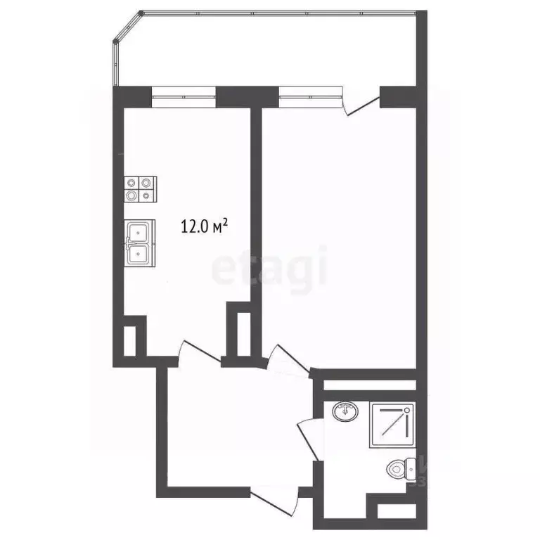 1-к кв. Ростовская область, Ростов-на-Дону ул. Толмачева, 117 (35.0 м) - Фото 2