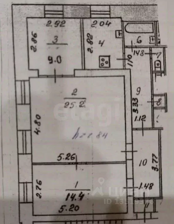 3-к кв. Красноярский край, Норильск ул. Кирова, 17 (70.0 м) - Фото 2