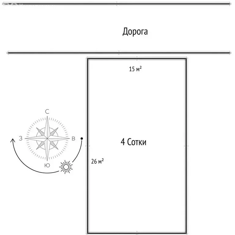 Участок в посёлок Южный, Керченская улица, 42 (4 м) - Фото 1