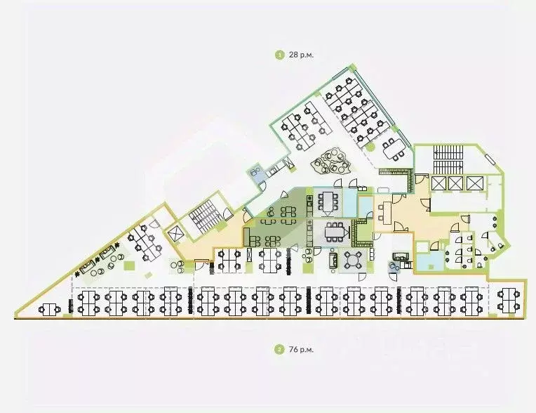 Помещение свободного назначения в Москва Новослободская ул., 16 (728 ... - Фото 2