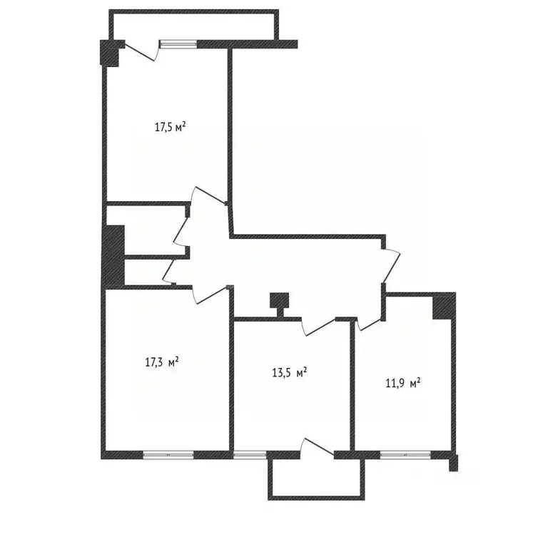 3-к кв. Белгородская область, Белгород ул. Лермонтова, 49а (80.5 м) - Фото 1
