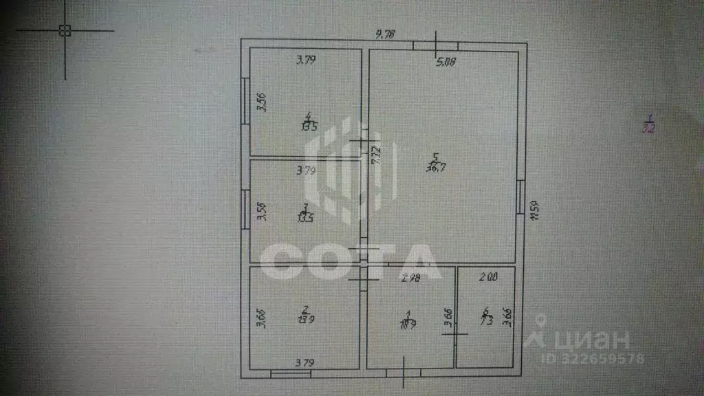 Дом в Воронежская область, Семилуки просп. Кольцова, 60 (96 м) - Фото 1