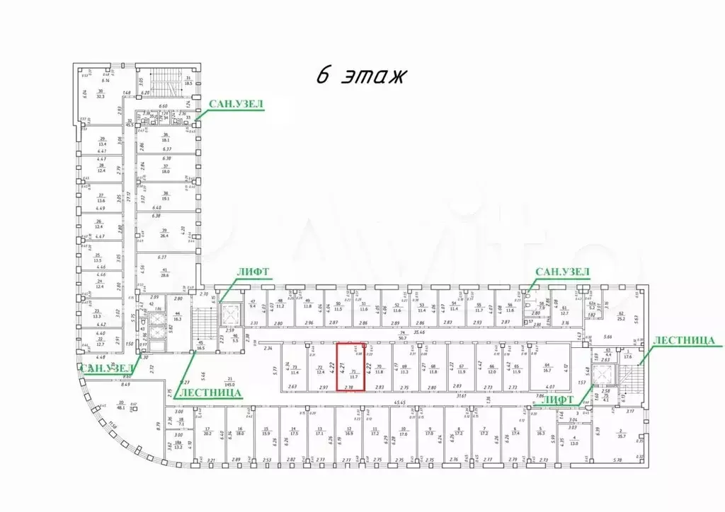 Офис, 11.7 м - Фото 1