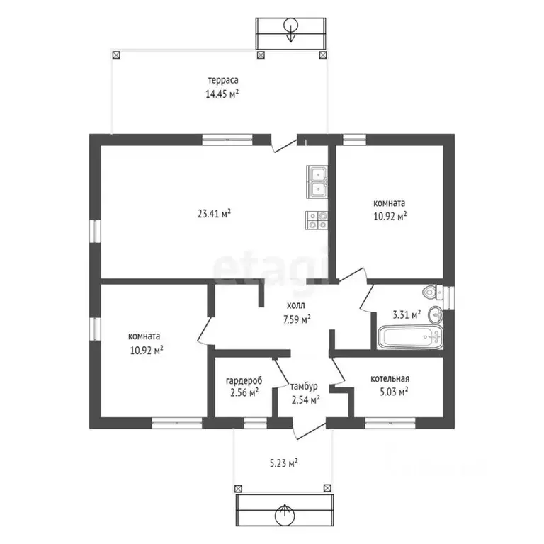 Дом в Ярославская область, Ярославль дорожка 41-я (80 м) - Фото 1