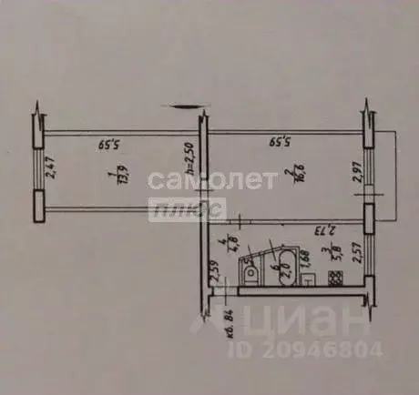 2-к кв. Хабаровский край, Хабаровск Красная Речка мкр, ул. Мате Залки, ... - Фото 2